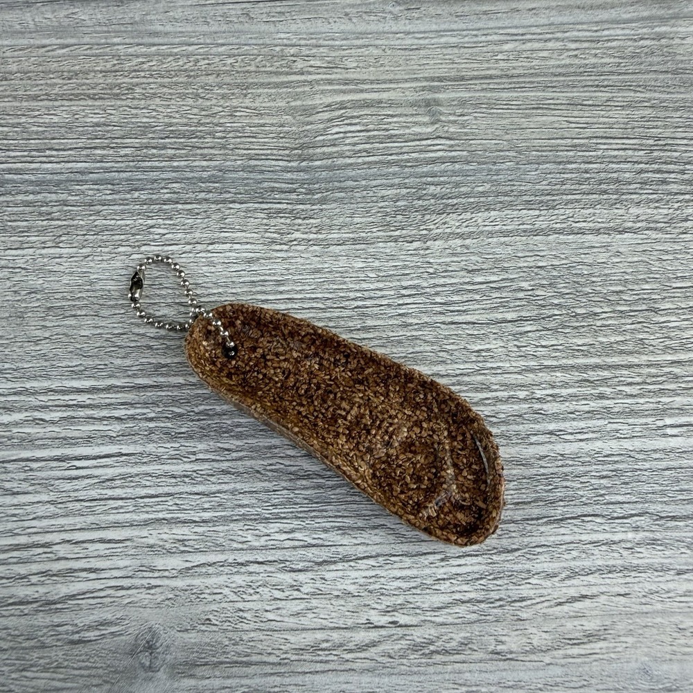 Vintage Birkenstock Mini Cork Footbed Promotional Keychain Brown Advertising